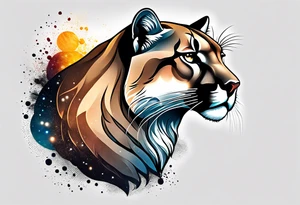 Mountain lion tattoo idea