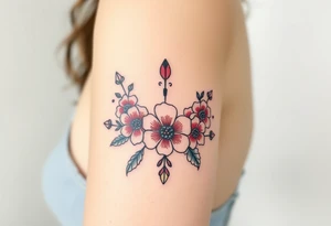 Crown of flowers tattoo idea