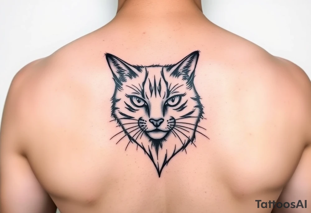 black cat tattoo idea