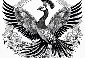 chinese peacocks flying

scary looking 
demonic tattoo idea