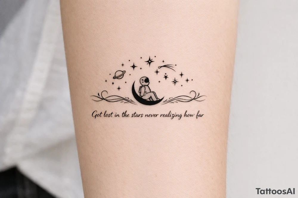 Got lost in the stars never realizing how far tattoo idea