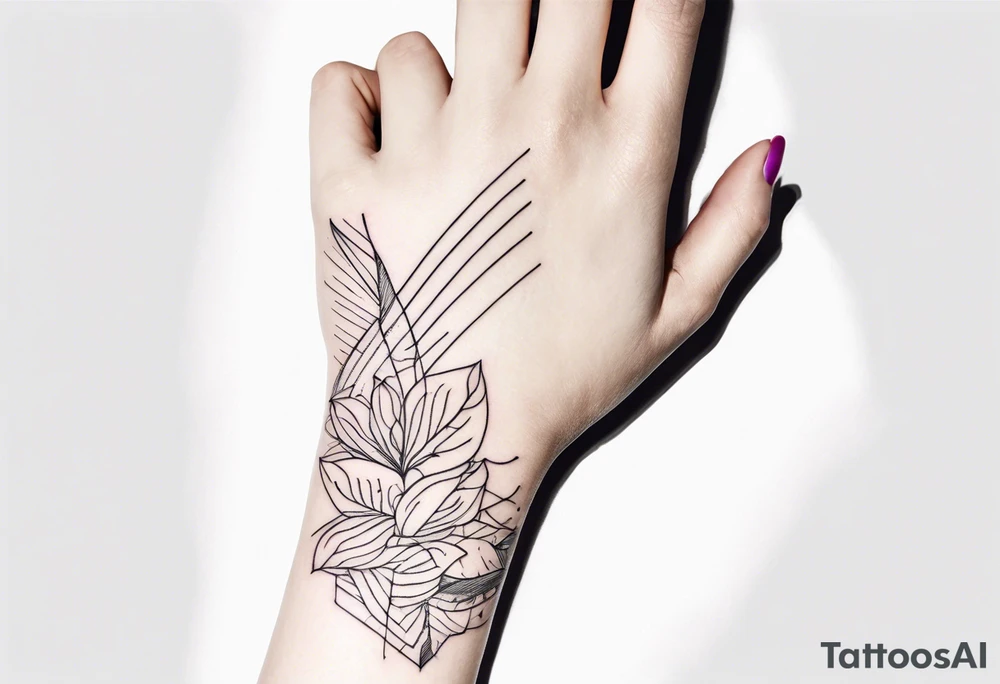 Forearm line tattoo idea