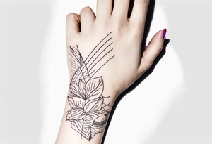 Forearm line tattoo idea