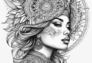 Sky sun tattoo idea