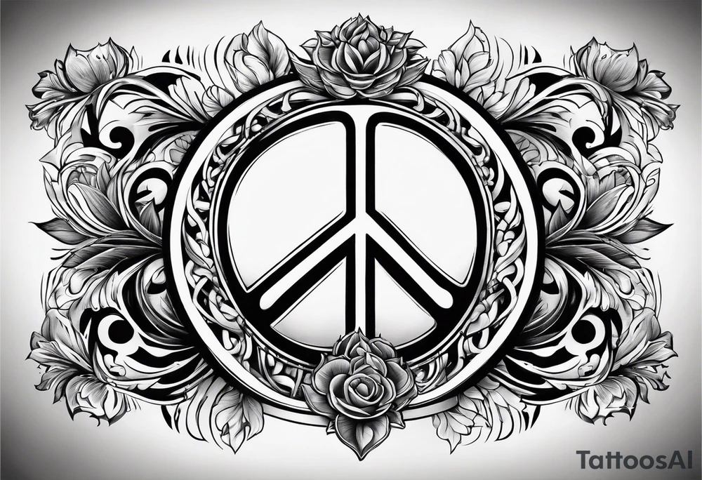 Freedom and peace and love tattoo idea
