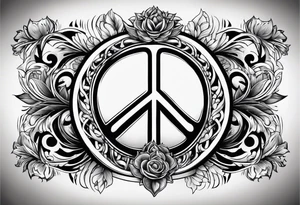 Freedom and peace and love tattoo idea