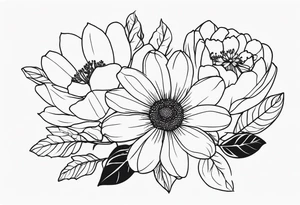 birth flowers tattoo idea
