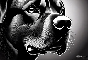 only rottweiler's nose tattoo idea