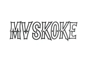 The word “MVSKOKE” shaded with Native American pattern tattoo idea