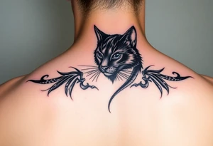black cat tattoo idea