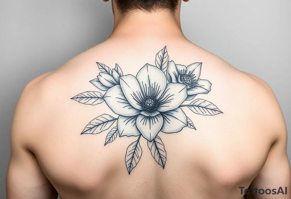 January December july birth flower tattoo idea