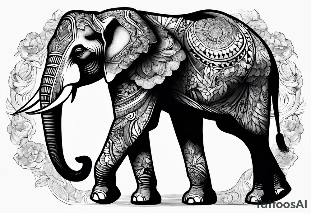 Elephant sense of community tattoo idea