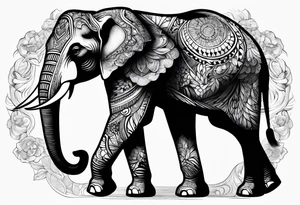 Elephant sense of community tattoo idea