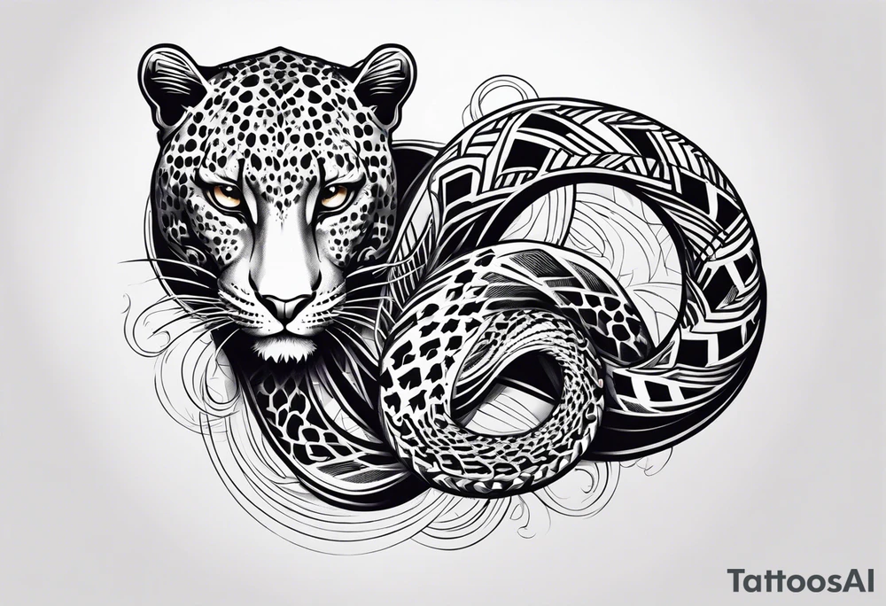 leopard snake tattoo idea