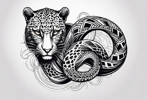 leopard snake tattoo idea