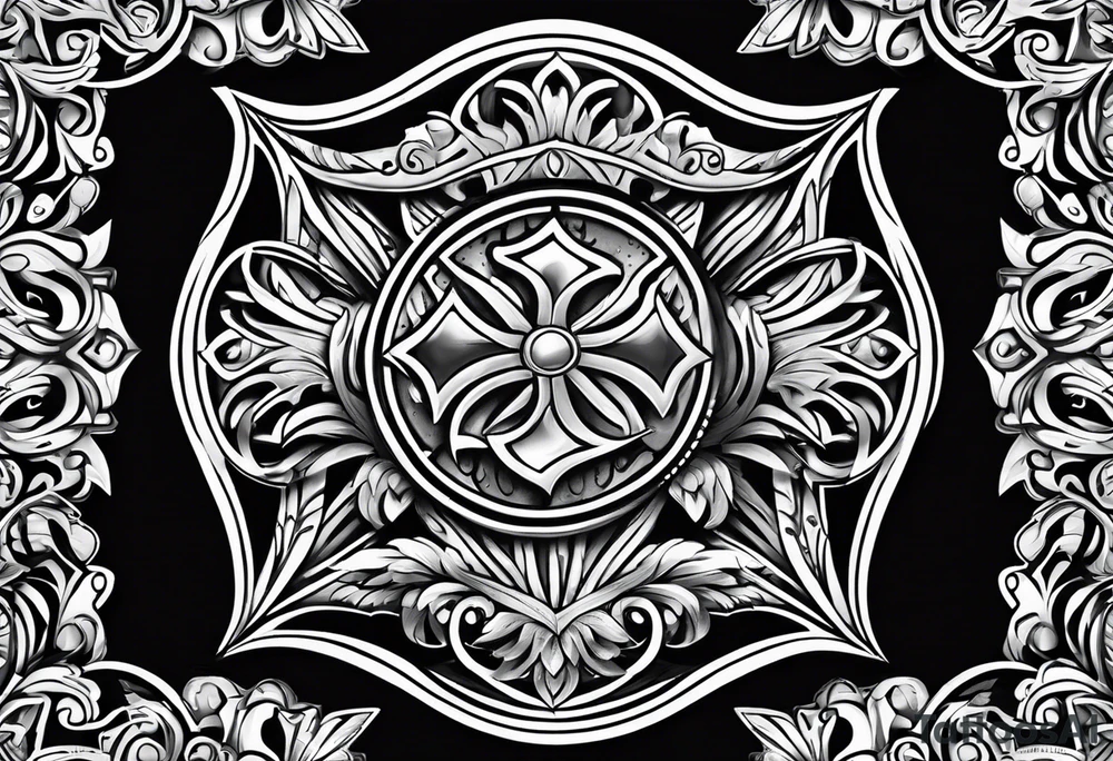 Firefighter Maltese cross tattoo idea