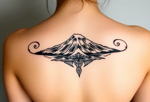 Traditional Mt Taranaki chest tattoo tattoo idea