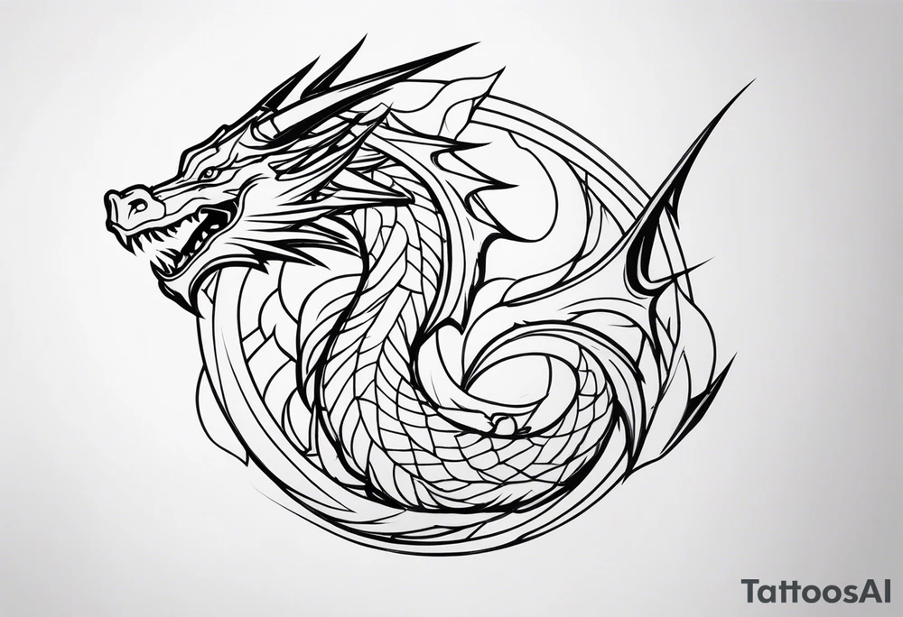 roaring dragons tattoo idea