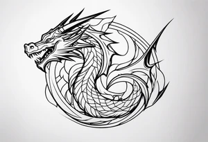 roaring dragons tattoo idea