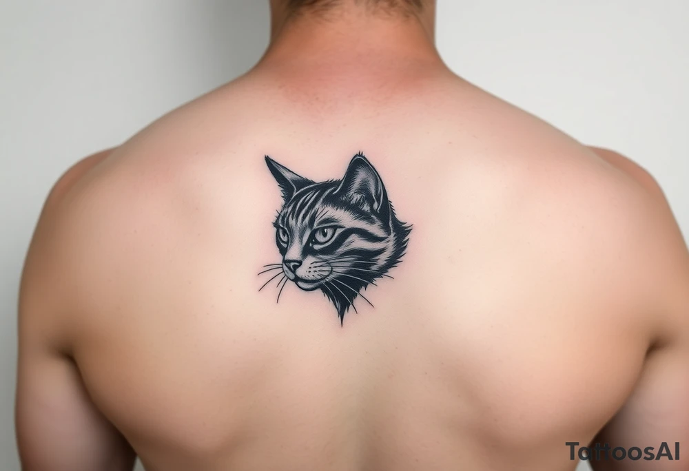black cat tattoo idea