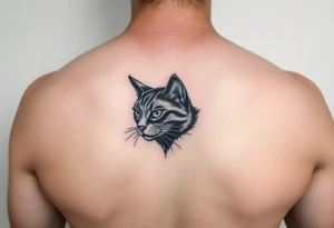 black cat tattoo idea