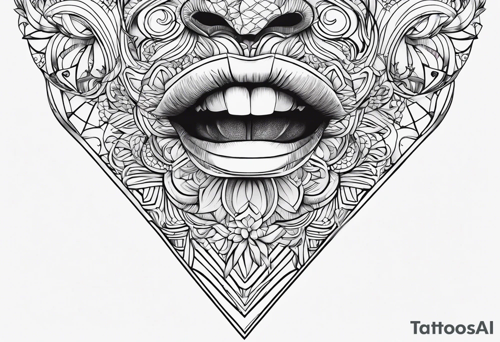 Mouth tattoo idea