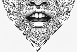 Mouth tattoo idea