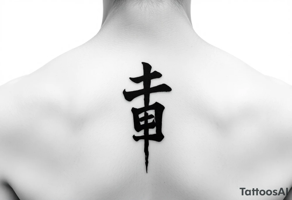 Clean, simple, minimalist, meditative, wu wei, vertical symbol on wrist tattoo idea