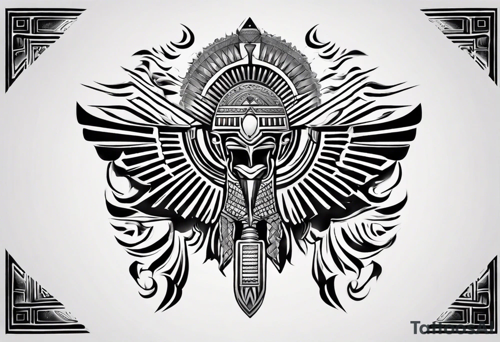 assyrian flag tattoo idea