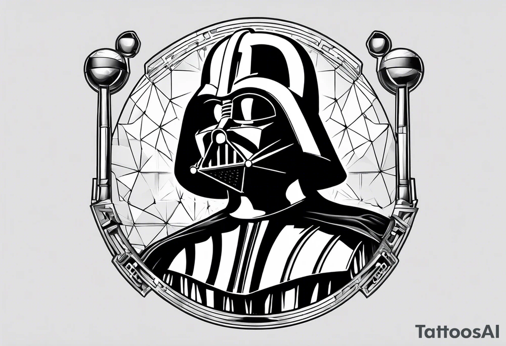 Darth vader Golf theme shoulder tattoo for men tattoo idea