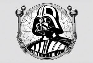 Darth vader Golf theme shoulder tattoo for men tattoo idea