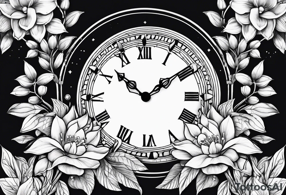 2 Clocks, banyan tree, lily of the valley, protector, strong tattoo idea