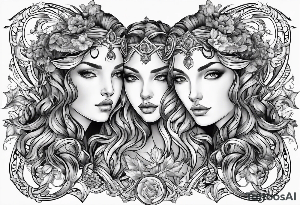 Virgo and Taurus tattoo idea