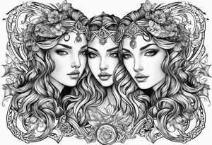 Virgo and Taurus tattoo idea