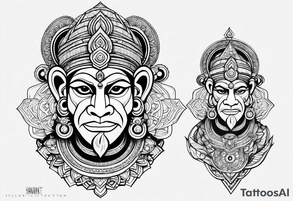 hanuman tattoo idea