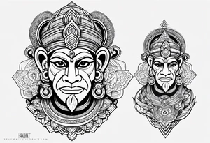 hanuman tattoo idea