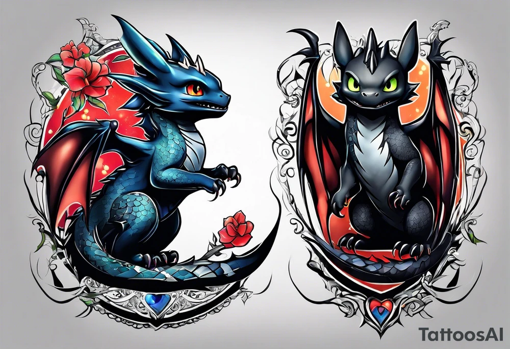 Toothless tattoo idea