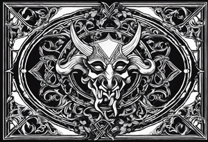 I want a very minimal representation of god and the devil in symbol form. Two sides of my personality and to remind me to be good. I don't want actual pictures of the devil just symbols tattoo idea