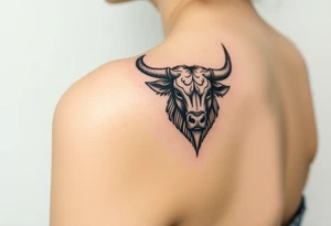 Powerfull majestic bull tattoo idea