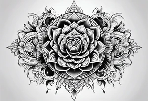 kompass  fineline tattoo idea