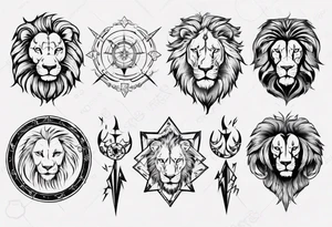 Lion, zodiac sign tattoo idea