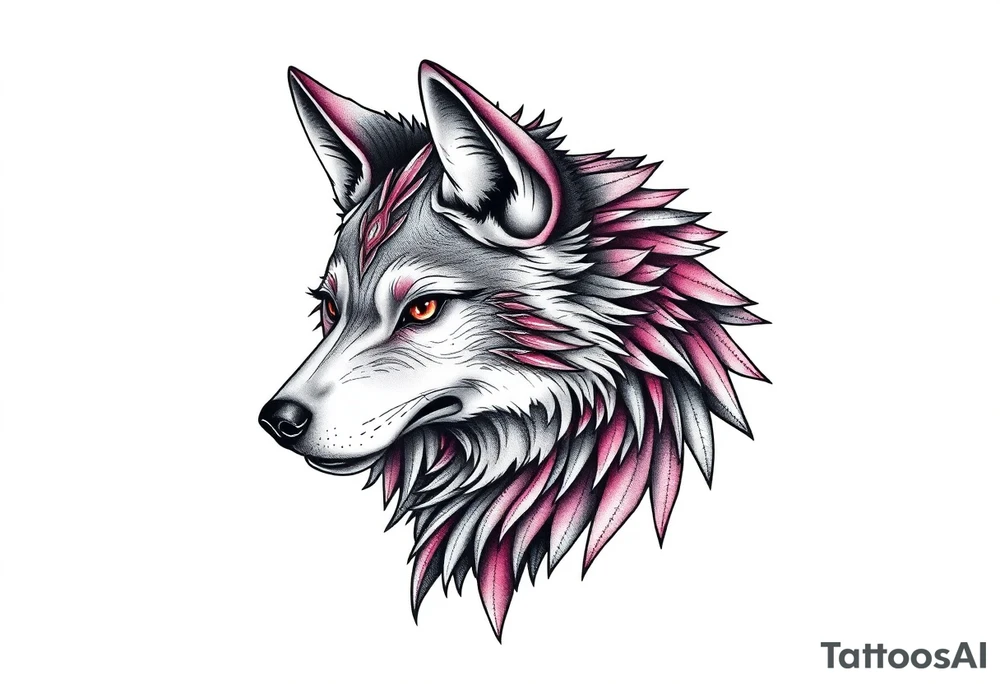 Nordic wolf tattoo idea