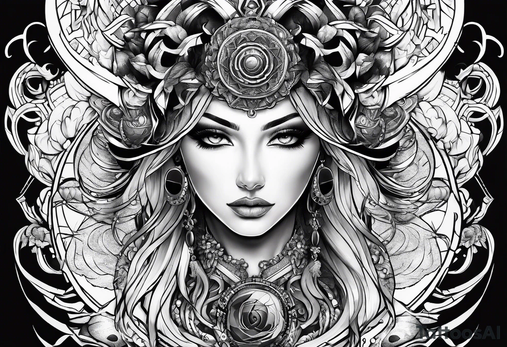 cyber sigilism tattoo idea