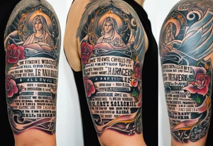Christian tattoo, Full sleeve tattoo idea