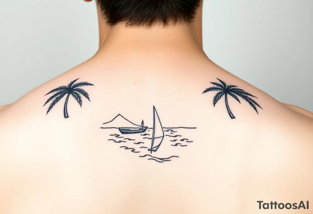 beach themed stamp tattoos tattoo idea