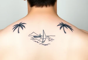 beach themed stamp tattoos tattoo idea