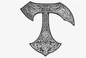 Viking axe tattoo idea