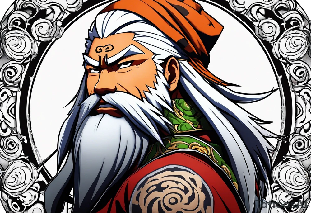 Jiraiya in Sage mode from the anime naruto tattoo idea