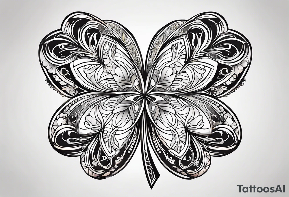 4 leaf clover tattoo idea