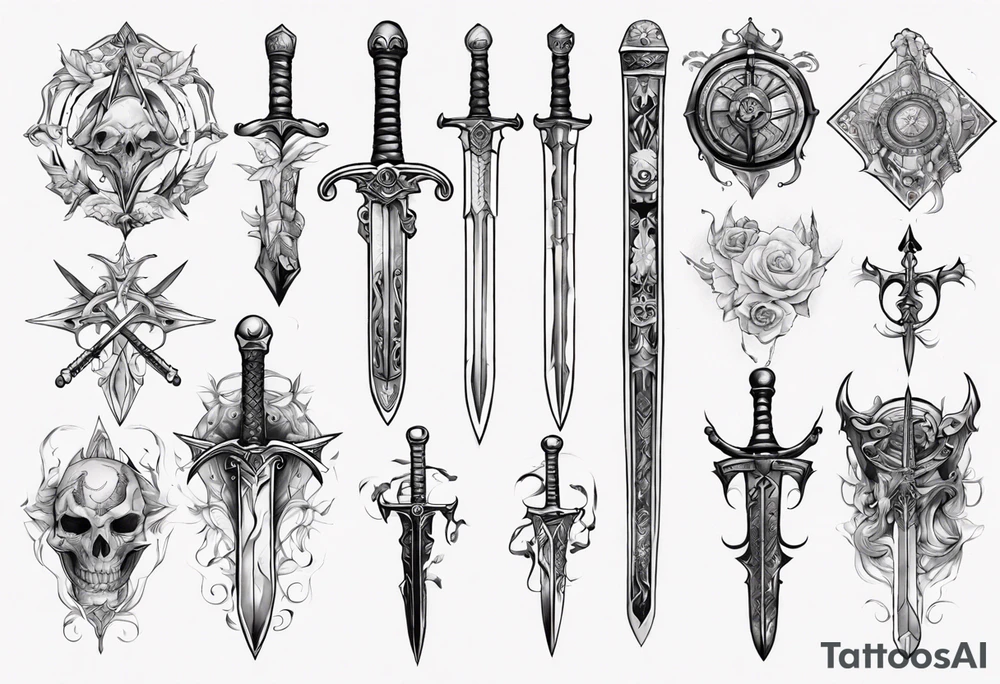 13 and sword tattoo idea